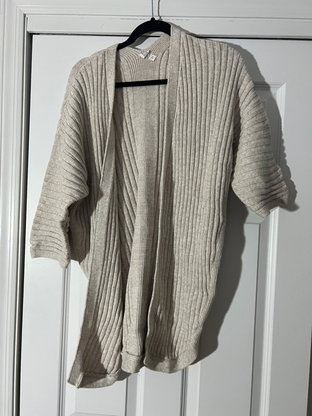 GAP Beige Ribbed Open-Front Women’s Cardigan